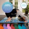 Bean Products 60x24 Non Slip Yoga Mat for Exercise - 3mm Thick Comfortable Workout Floor Mat for Adults - Eco Friendly Foldable Yoga Mat for Yoga, Pilates, Gym and Stretching, Raspberry Panda view 2