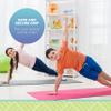 Bean Products 60x24 Non Slip Yoga Mat for Exercise - 3mm Thick Comfortable Workout Floor Mat for Adults - Eco Friendly Foldable Yoga Mat for Yoga, Pilates, Gym and Stretching, Raspberry Panda view 4
