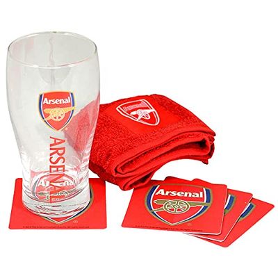 Arsenal F.C. - Mini Bar Set (Pint Glass, Bar Towel, 4 Coasters)