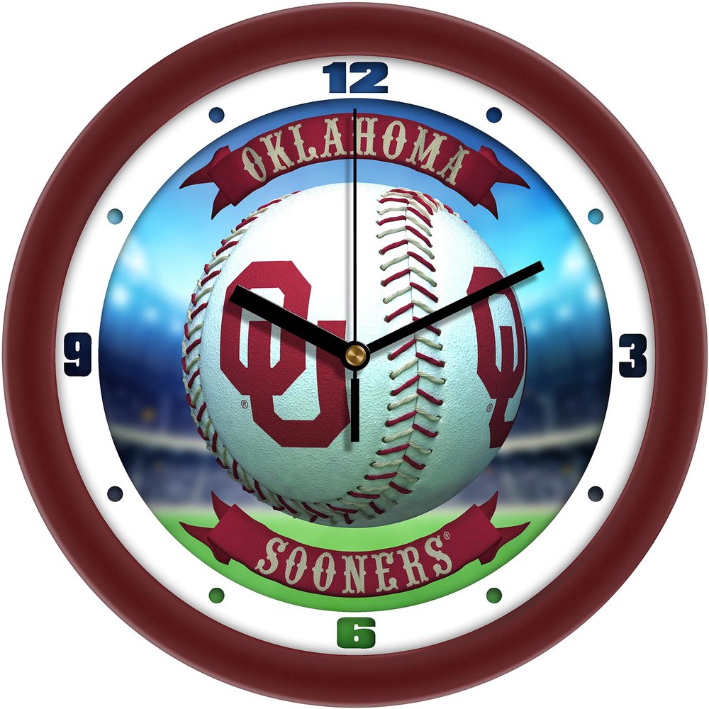 SunTime Oklahoma Sooners Home Run Team Wall Clock