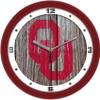 SunTime Oklahoma Sooners Weathered Wood Print Team Wall Clock view 1