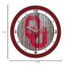 SunTime Oklahoma Sooners Weathered Wood Print Team Wall Clock view 3