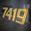 Domed 3D Boat Registration Numbers and Letters Sport Series (Gold/Black & Chrome, 16) view 2