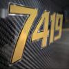 Domed 3D Boat Registration Numbers and Letters Sport Series (Gold/Black & Chrome, 16) view 4