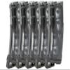 Lancer Tactical Airsoft M4 M16 Series Polymer 130 Round Transparent Window High Speed Mid-Cap Airsoft Magazine- Pack of 5 (Smoked 5 Pack) view 1