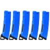 Lancer Tactical Airsoft M4 M16 Series Polymer 130 Round Transparent Window High Speed Mid-Cap Airsoft Magazine- Pack of 5 (Blue 5 Pack) view 1