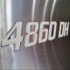 Domed 3D Boat Registration Numbers and Letters Sport Series (White Center/Chrome, 18) view 3