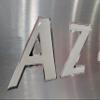 Domed 3D Boat Registration Numbers and Letters Sport Series (White Center/Chrome, 18) view 4