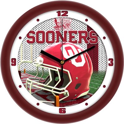 SunTime Oklahoma Sooners Football Helmet Team Wall Clock