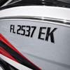 Domed 3D Boat Registration Numbers and Letters Sport Series (Black Center/Chrome, 16) view 3