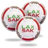Lax Sak Soft Practice Lacrosse Balls - Same Weight & Size as a Regulation Lacrosse Balls, Great for Indoor & Outdoor Practices, Less Bounce & Minimal Rebounds - California Flag, 3 Pack view 1