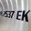 Domed 3D Boat Registration Numbers and Letters Sport Series (Black Center/Chrome, 18) view 2