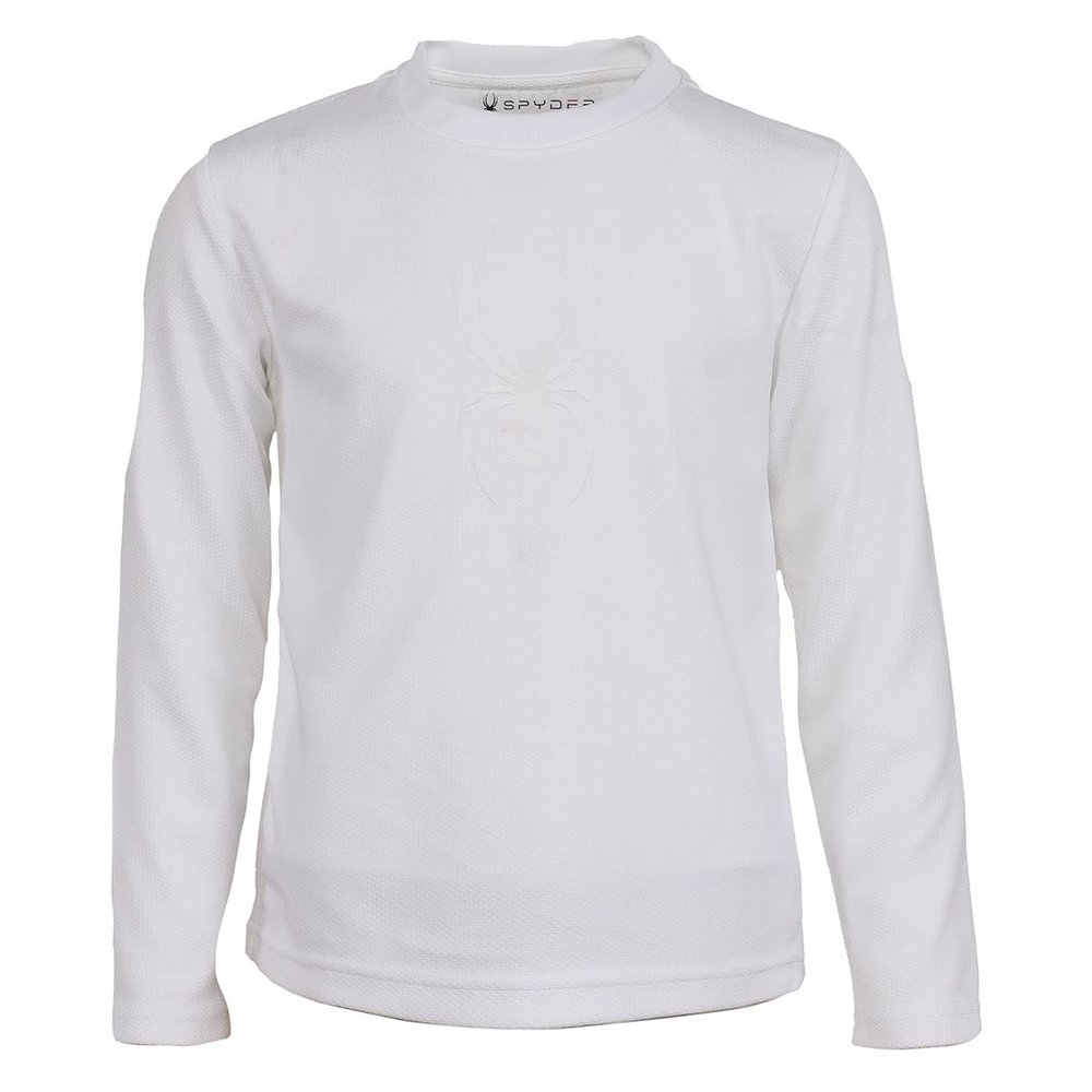 Spyder Boy's Youth (8-20) Debossed Long Sleeve Thermal Shirt, White Medium 10-12