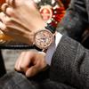 SHATONG Men's Fashion Eight Horses Carved Watch Luminous Three-Hand Waterproof Mechanical Watch Leather Strap,dial Diameter 44mm view 2