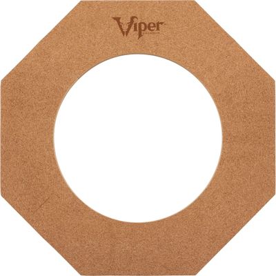 Viper Defender Octagonal Cork-Lined Dartboard Surround Reversable Wall Protector, Fits 17.75" and 18" Bristle Dartboards, Compression-Fit Tool-Free Easy Mounting, Tan, 28.87" L x 28.87" W x 1" Thick