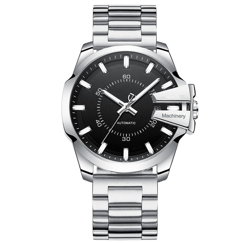 SHATONG Men's Watch 30m Waterproof Luminous Pointer Mechanical Casual Fashion High-end Steel Band Watch Men's Elegant Gift