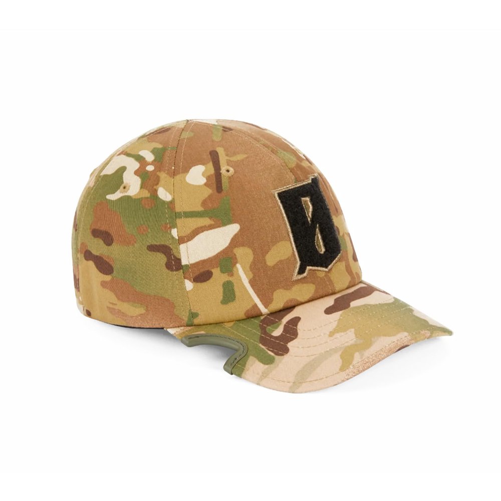 VIKTOS Men's Notch Shield Nylon/Cotton Mid-Profile No Top Button Glasses-Friendly Curved Visor Outdoor Sports Baseball Hat, Multicam, Small-Medium