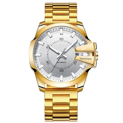 SHATONG Men's Watch 30m Waterproof Luminous Pointer Mechanical Casual Fashion High-end Steel Band Watch Men's Elegant Gift