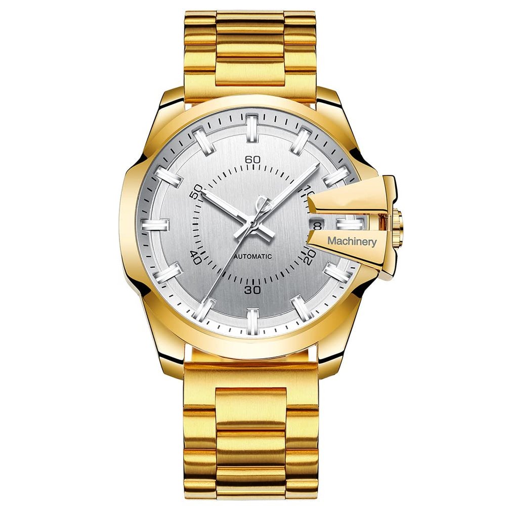 SHATONG Men's Watch 30m Waterproof Luminous Pointer Mechanical Casual Fashion High-end Steel Band Watch Men's Elegant Gift