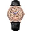 SHATONG Carved Eight Horses Fashion Hollow Automatic Mechanical Watch Waterproof Leather Strap Watch view 1