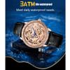 SHATONG Carved Eight Horses Fashion Hollow Automatic Mechanical Watch Waterproof Leather Strap Watch view 4