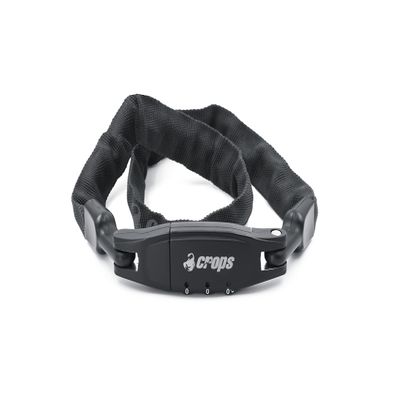 Crops Chain Lock K2 Black | 3mm x 500mm 3 Digit Dial (50cm)