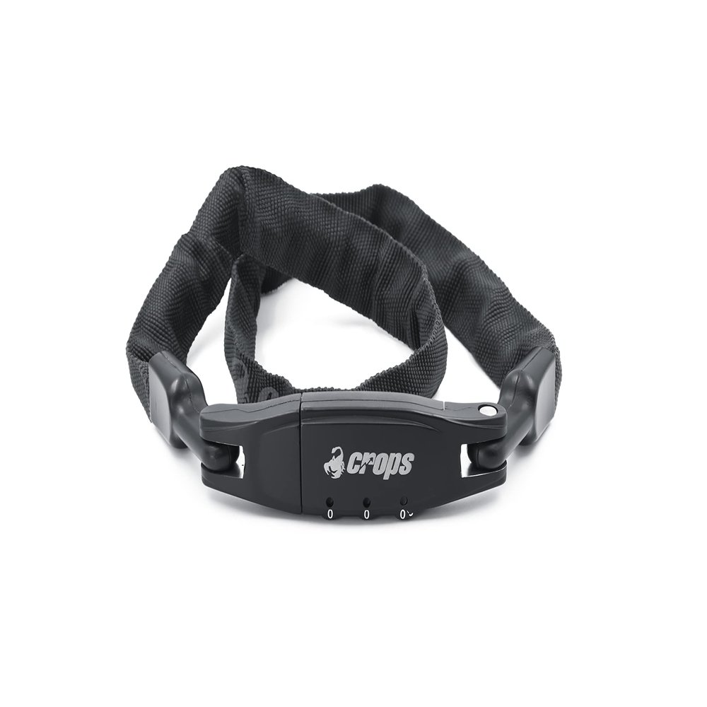 Crops Chain Lock K2 Black | 3mm x 500mm 3 Digit Dial (50cm)