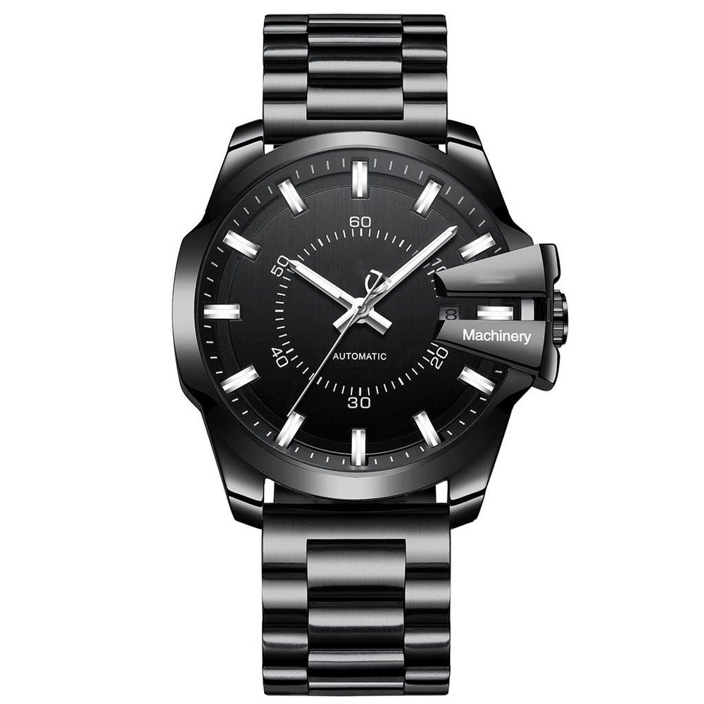 SHATONG Men's Watch 30m Waterproof Luminous Pointer Mechanical Casual Fashion High-end Steel Band Watch Men's Elegant Gift