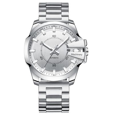 SHATONG Men's Watch 30m Waterproof Luminous Pointer Mechanical Casual Fashion High-end Steel Band Watch Men's Elegant Gift
