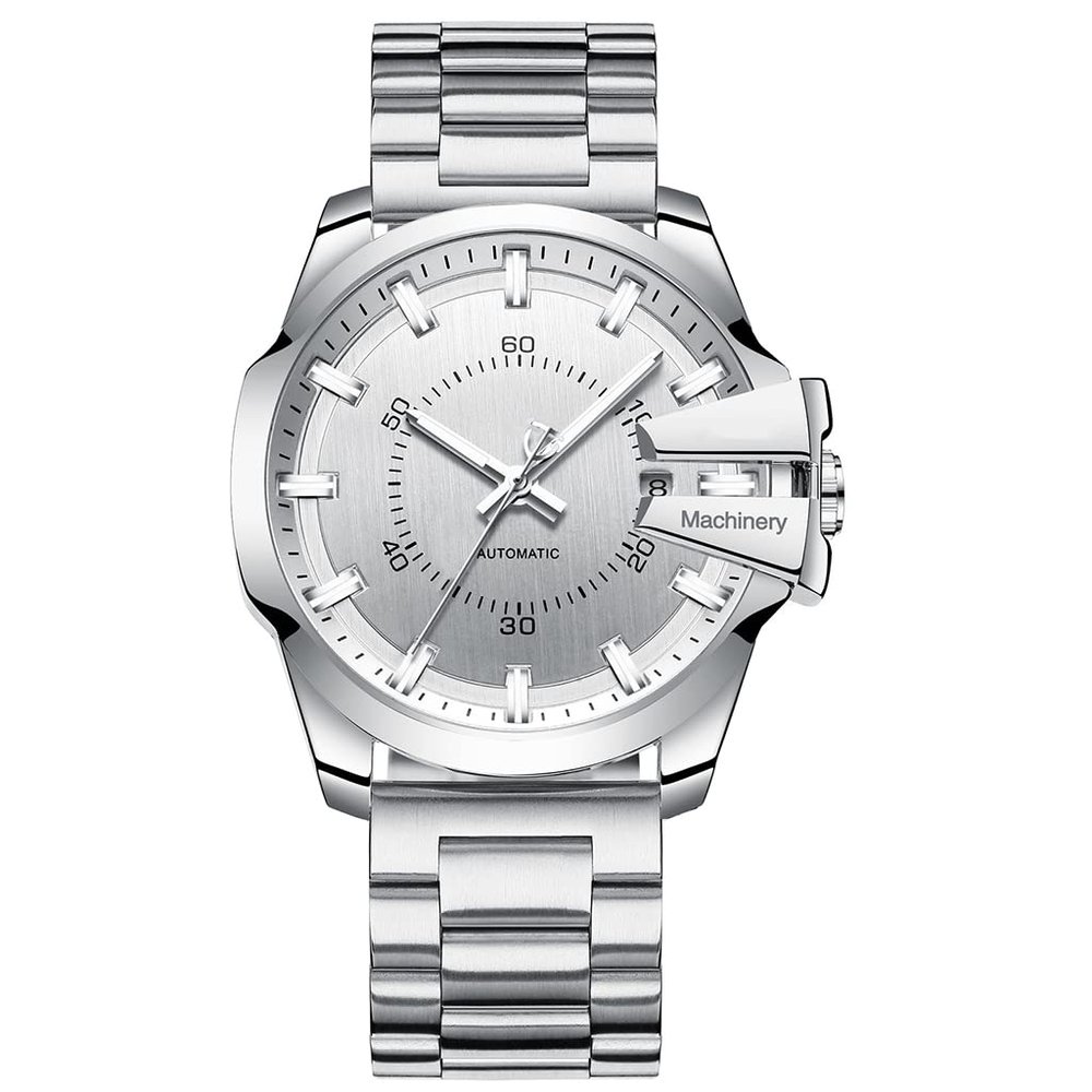 SHATONG Men's Watch 30m Waterproof Luminous Pointer Mechanical Casual Fashion High-end Steel Band Watch Men's Elegant Gift