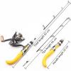 65cm Winter Ice Fishing Rod Reel Combos Superhard Poler Outdoor Carp Fishing Tackle Curved Handle Fashion Rod ZYHYD (Color : Rod) view 2