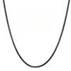INFINIQUE CREATIONS 18k IP Black Plated Stainless Steel Round Box Chain Bracelet Necklace 1.5-5mm 7"-38" (28, 3.5mm, Black) view 2