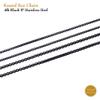 INFINIQUE CREATIONS 18k IP Black Plated Stainless Steel Round Box Chain Bracelet Necklace 1.5-5mm 7"-38" (28, 3.5mm, Black) view 3