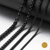 INFINIQUE CREATIONS 18k IP Black Plated Stainless Steel Round Box Chain Bracelet Necklace 1.5-5mm 7"-38" (28, 3.5mm, Black) view 4