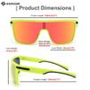 Karsaer Flat Top TR90 Polarized Sports Mens Sunglasses Vintage Square Cycling Running Fishing Golf Hiking Sports Glasses view 3