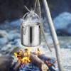 Wsrcxx Outdoor Camping Kettle Stainless Steel Cooking Kettle 1.2L Lightweight Campfire Pot Water Cup for Outdoor Camping Hiking Backpacking with Storage Bag view 4