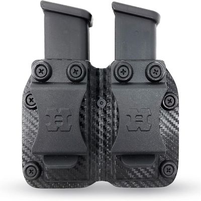 Houston Gun Holsters Double Kydex Magazine Pouch Case by Houston Gun Holsters Concealment Tactical Multi Use Holster