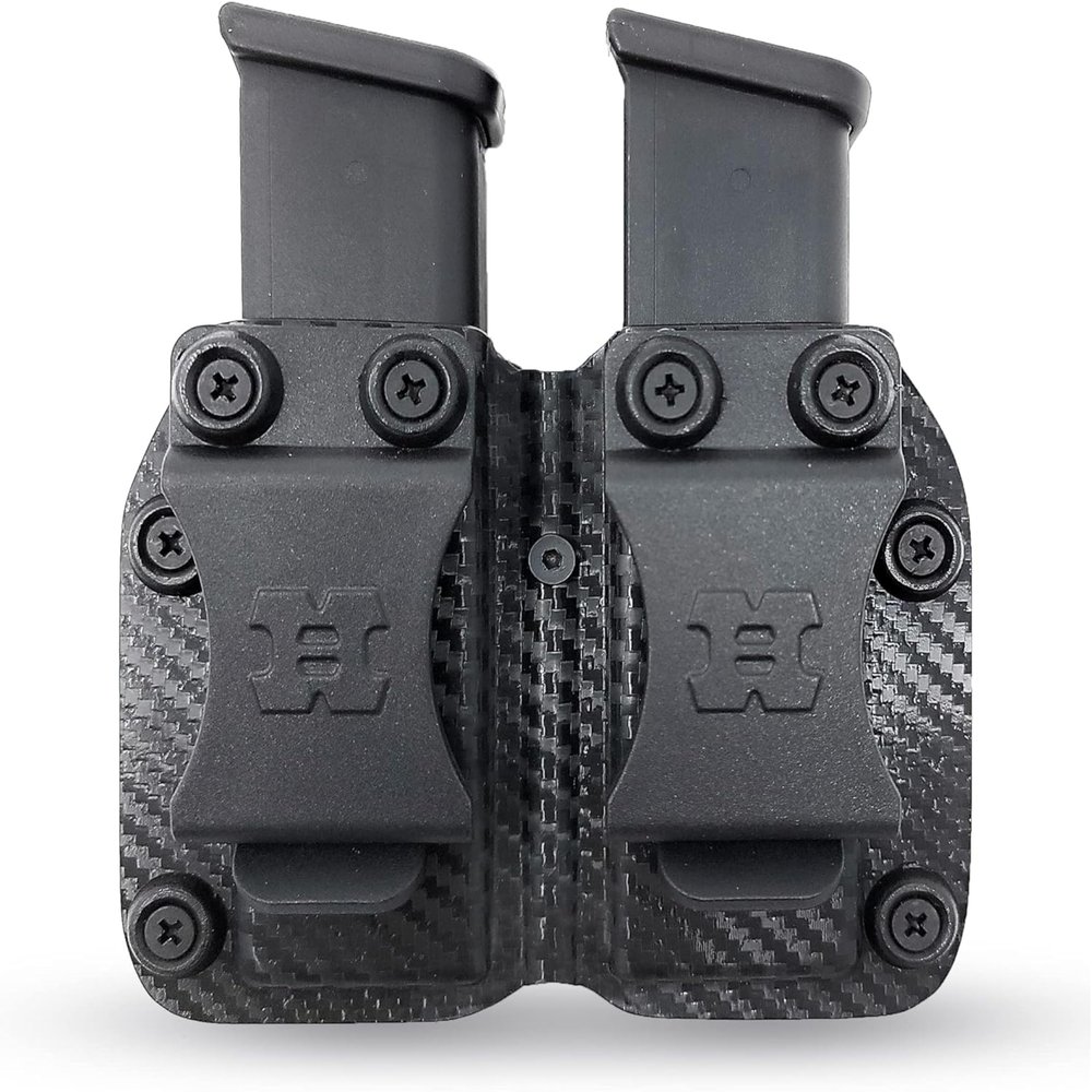 Houston Gun Holsters Double Kydex Magazine Pouch Case by Houston Gun Holsters Concealment Tactical Multi Use Holster