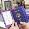 Passport and Vaccine Card Holder Combo, Passport Holder with Vaccine Card Slot, Passport Wallet, Passport Cover, Passport Case, Passport Holder for Women and Men(AKA-Bright purple) view 2
