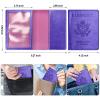 Passport and Vaccine Card Holder Combo, Passport Holder with Vaccine Card Slot, Passport Wallet, Passport Cover, Passport Case, Passport Holder for Women and Men(AKA-Bright purple) view 3