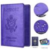 Passport and Vaccine Card Holder Combo, Passport Holder with Vaccine Card Slot, Passport Wallet, Passport Cover, Passport Case, Passport Holder for Women and Men(AKA-Bright purple) view 4