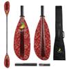 Z&J SPORT Kayak Paddle with Bag, Carbon Shaft and Fiberglass Blade, Recreational Touring Kayak Paddle for Dynamic Kayaking in Ocean, River, Lake (Red Plant,Straight-210-220cm) view 1