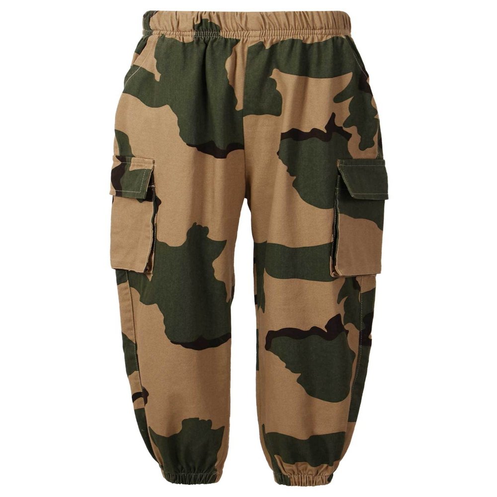 easyforever Kids Girls Jogger Cargo Pants Camouflage Overalls Trousers Street Hip Hop Dance Workout Athletic Sweatpants Army Green 5-6 Years