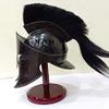 Medieval Armour King Leonidas Helmet Black Finish Greek Spartan 300 Roman Halloween Helmet with Wooden Stand view 2