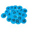 Eco Walker 4inch Mini Floor Spot Markers for Classroom Preschool and Kindergarten (Set of 20pcs) (Blue number 1-20) view 3