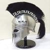 Nautical Replica Hub Medieval Greek Corinthian Helmet Wearable Armor with Plumes Silver Finish Roman Trojan Halloween Helmet W/Stand view 1
