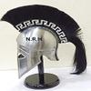 Nautical Replica Hub Medieval Greek Corinthian Helmet Wearable Armor with Plumes Silver Finish Roman Trojan Halloween Helmet W/Stand view 2