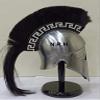 Nautical Replica Hub Medieval Greek Corinthian Helmet Wearable Armor with Plumes Silver Finish Roman Trojan Halloween Helmet W/Stand view 4