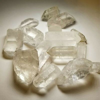 1/4 lb Natural Clear Quartz Crystal Mixed Size Points Jewelry Brazil Mineral
