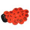 Eco Walker 4inch Mini Floor Spot Markers for Classroom Preschool and Kindergarten (Set of 20pcs) (Red number 1-20) view 1
